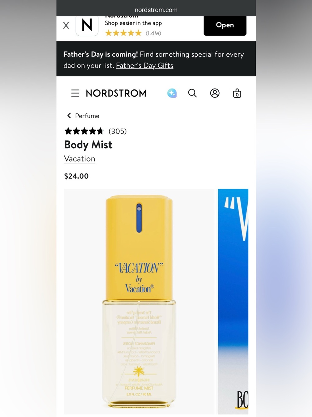 "VACATION" Body Mist Travel Spray - Picture 8 of 10